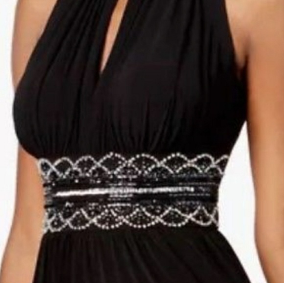 R & M Formal evening gown dress. Black size 8 - Picture 5 of 6